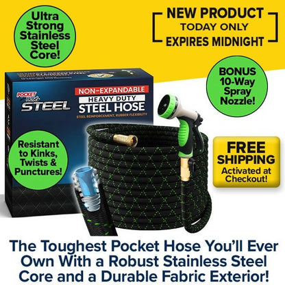 Pocket Hose Steel Garden Hose